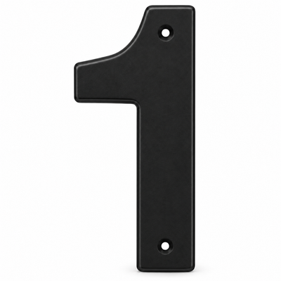 Modern 5" Flat Black House Numbers