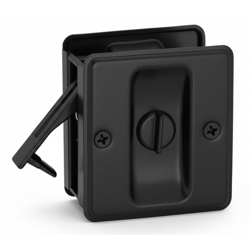 Matte Black Privacy Pocket Door Lock