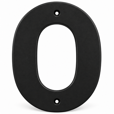 Modern 5" Flat Black House Numbers