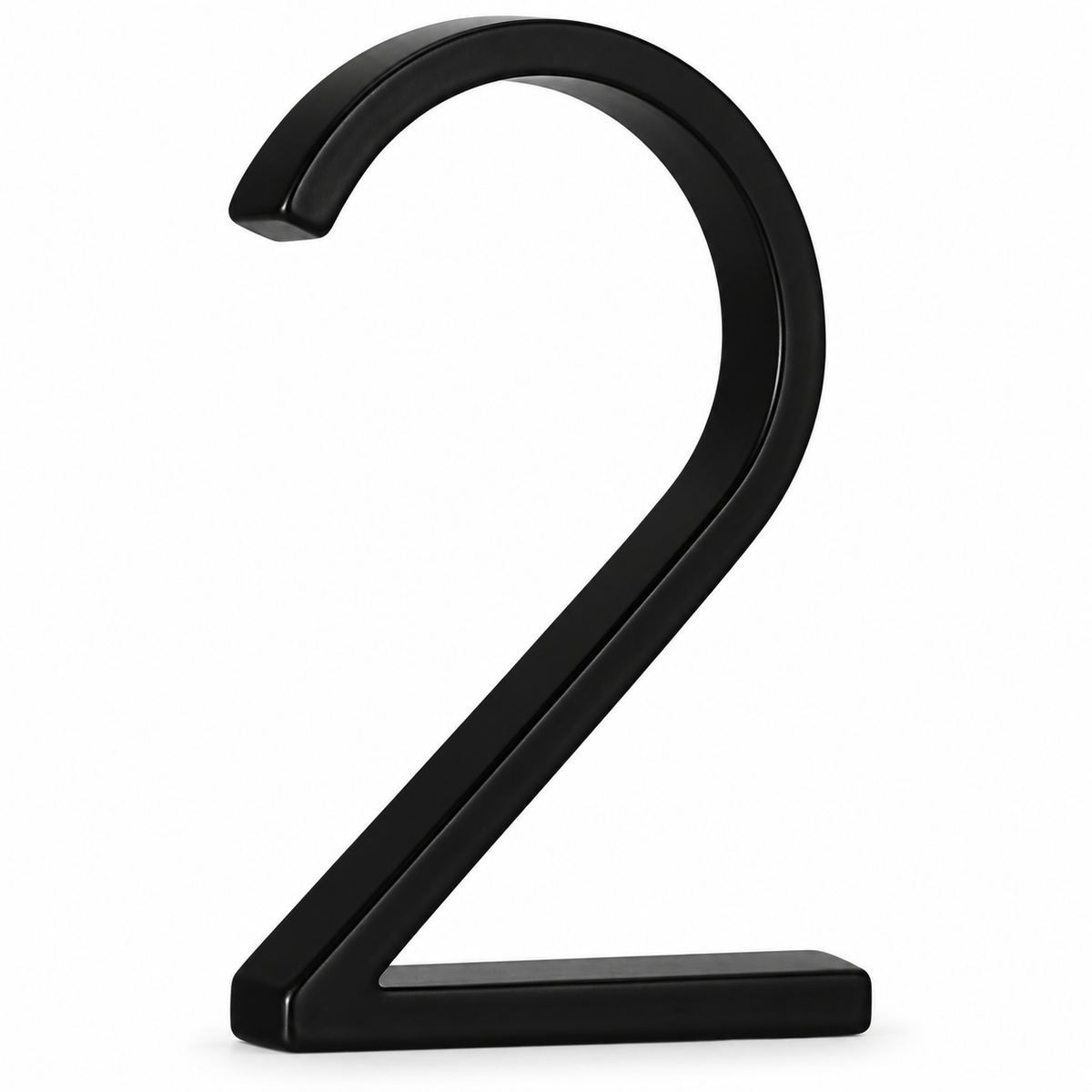 Floating 5" Stainless Steel Black House Numbers