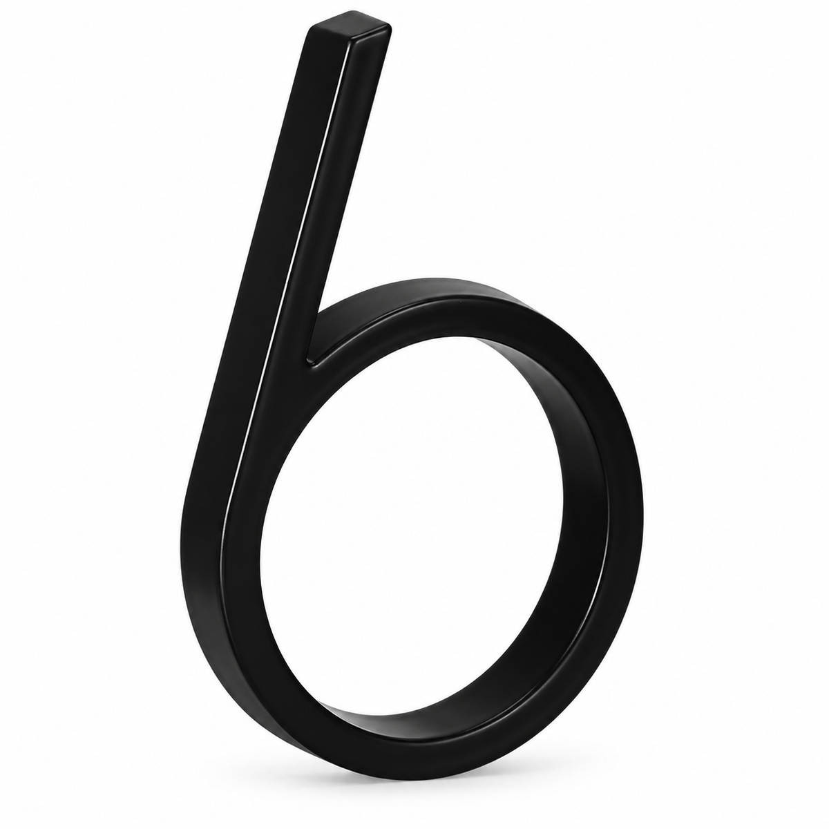 Floating 5" Stainless Steel Black House Numbers