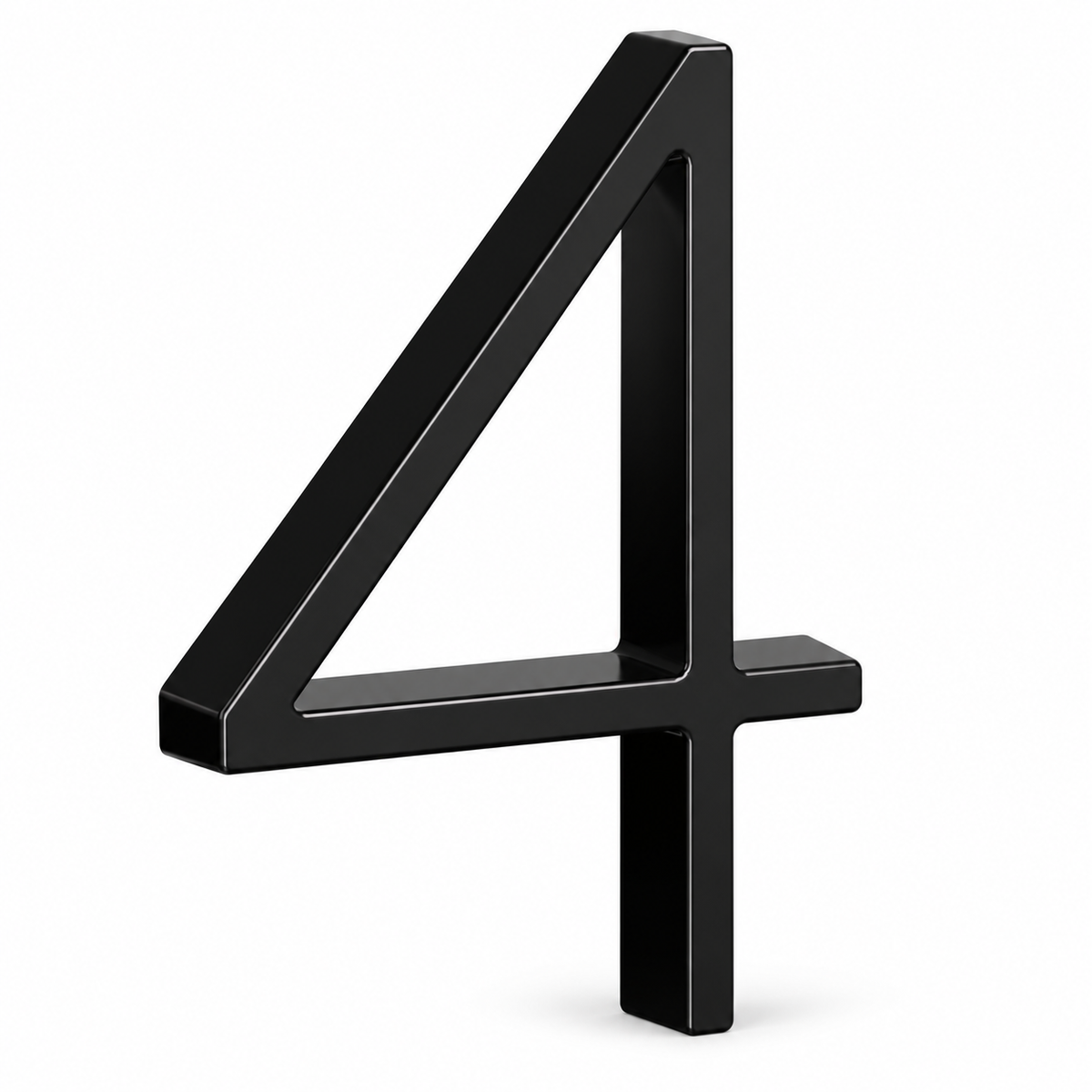 Floating 5" Stainless Steel Black House Numbers