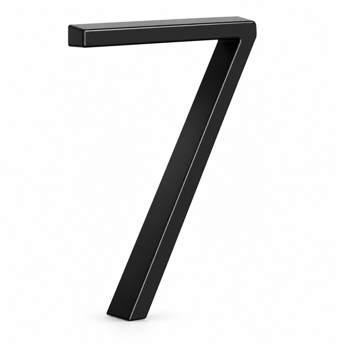 Floating 5" Stainless Steel Black House Numbers