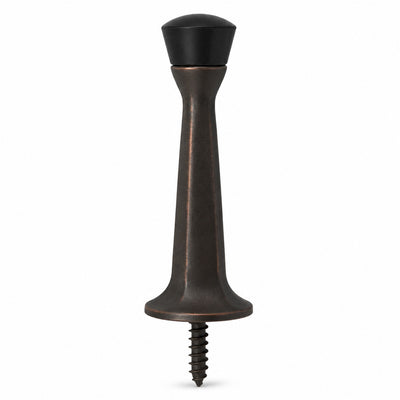 Oil Rubbed Bronze Heavy Duty Solid Rigid Door Stop with Dark Tip