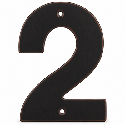 Modern 5" Oil Rubbed Bronze House Numbers