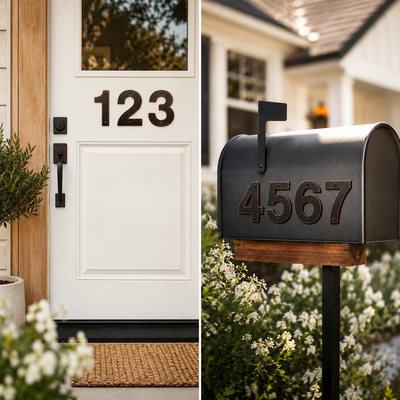 Modern 5" Oil Rubbed Bronze House Numbers