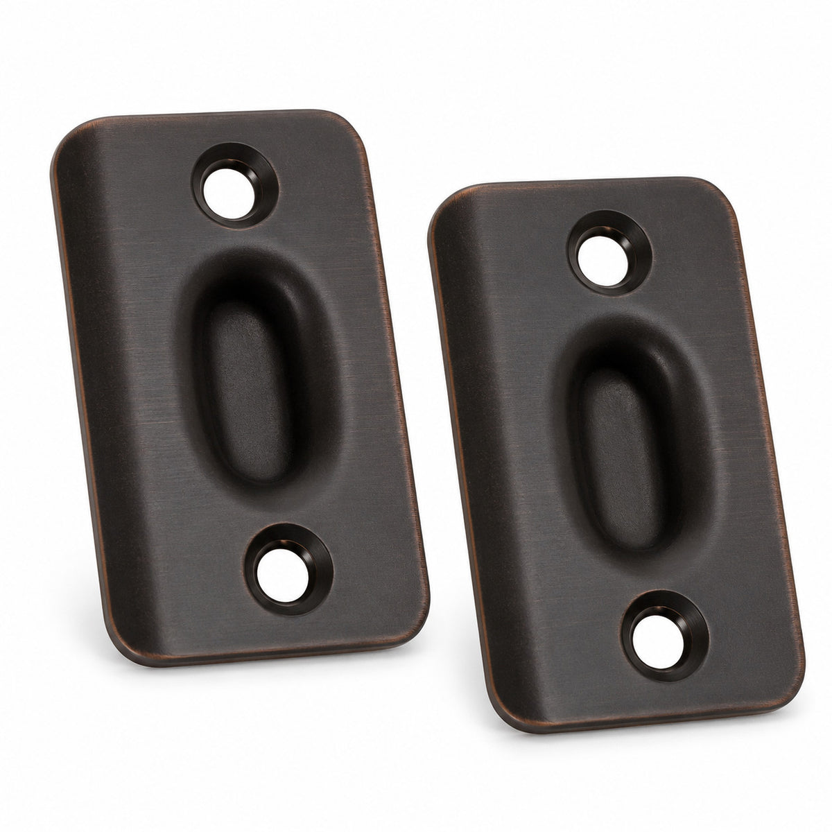 Replacement Ball Catch Strike Plates, Oil Rubbed Bronze (Pair)