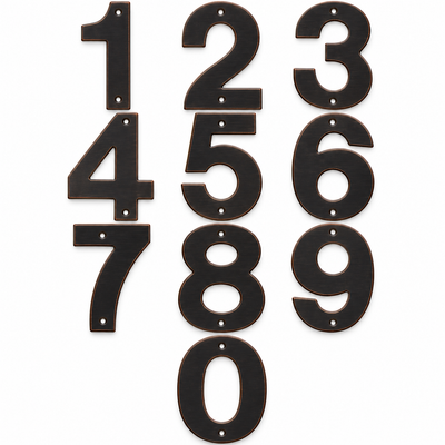 Modern 5" Oil Rubbed Bronze House Numbers