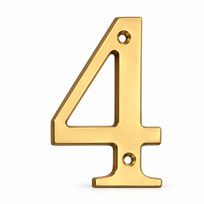 Solid Brass 4" House Numbers