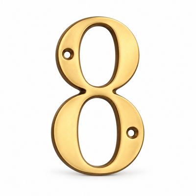 Solid Brass 4" House Numbers