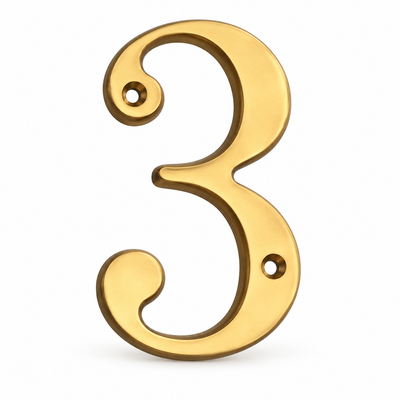 Solid Brass 4" House Numbers