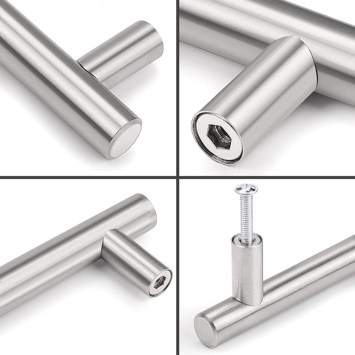 Probico Brushed Nickel 3&quot; (76mm) Euro Style Bar Pull