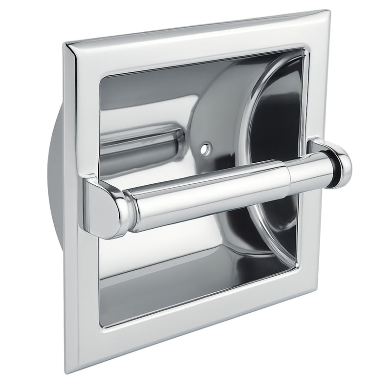 Designers Impressions Polished Chrome Recessed Toilet / Tissue Paper Holder