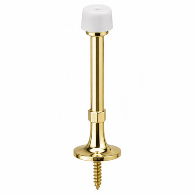 Light Duty Solid Rigid Door Stop, Polished Brass