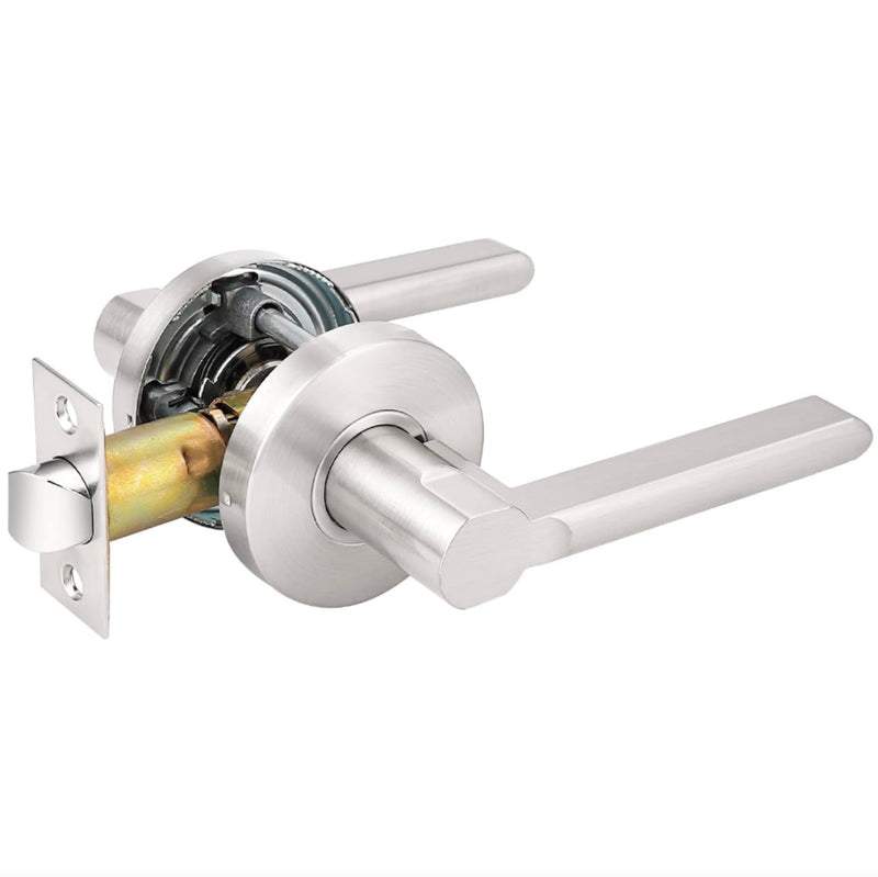 Probico Satin Nickel Contemporary Passage Door Lever Set