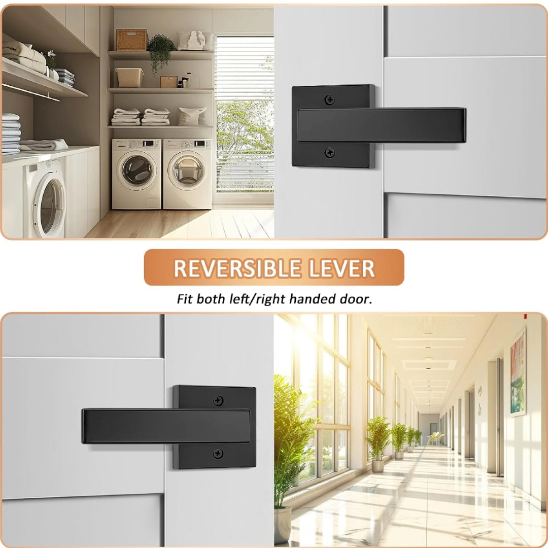 Probico Flat Black Square Dummy Door Lever Set