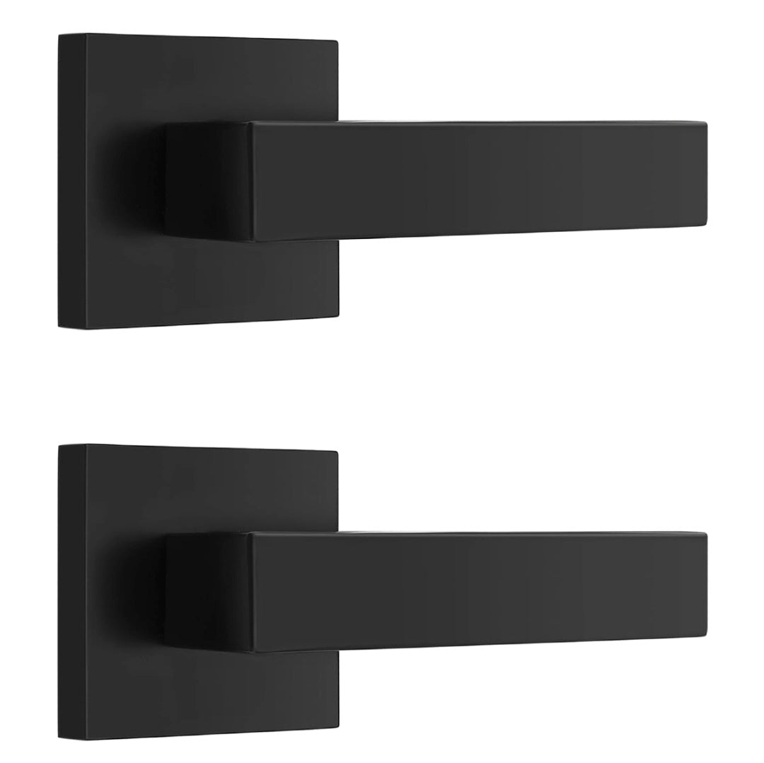 Probico Flat Black Square Dummy Door Lever Set