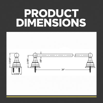 100 Series Satin Nickel 24" Towel Bar