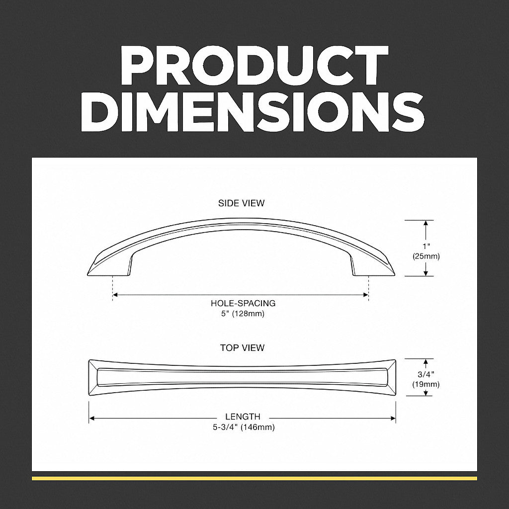 Cosmas 124-128SN Satin Nickel Cabinet Pull