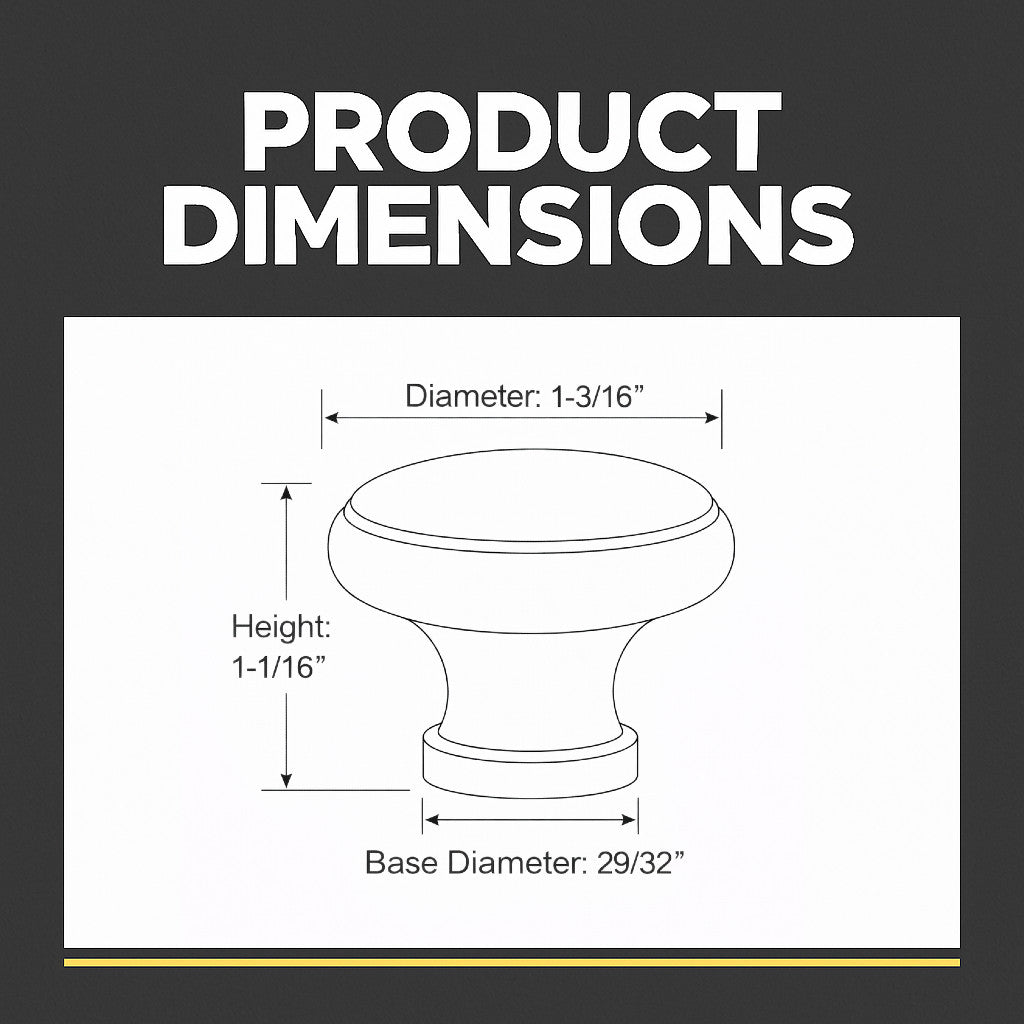 Cosmas 1438FB Flat Black Cabinet Knob