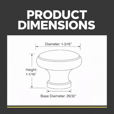 Cosmas 1438FB Flat Black Cabinet Knob