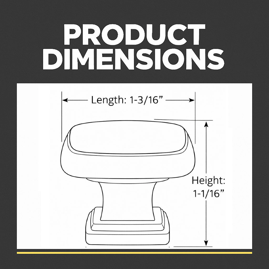 Cosmas 1487FB Flat Black Contemporary Cabinet Knob