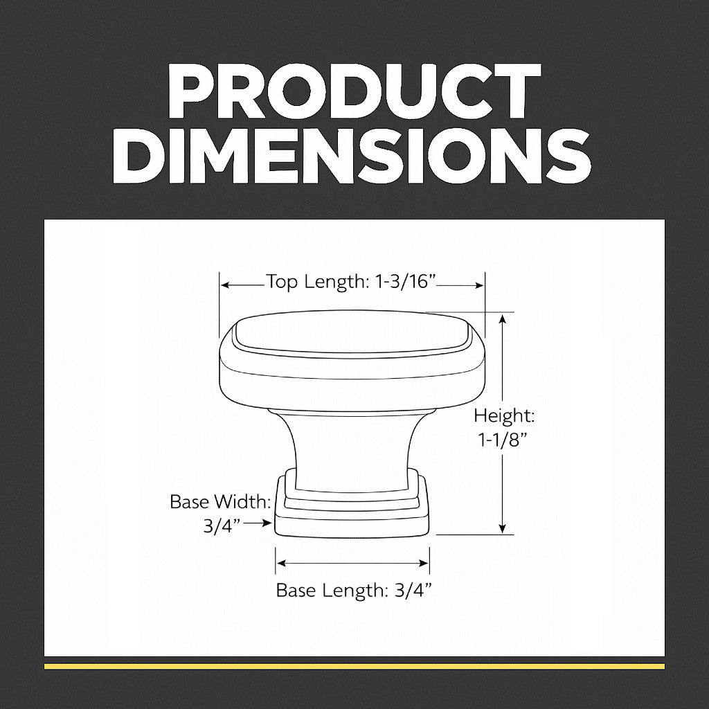 Cosmas 1488FB Flat Black Contemporary Cabinet Knob
