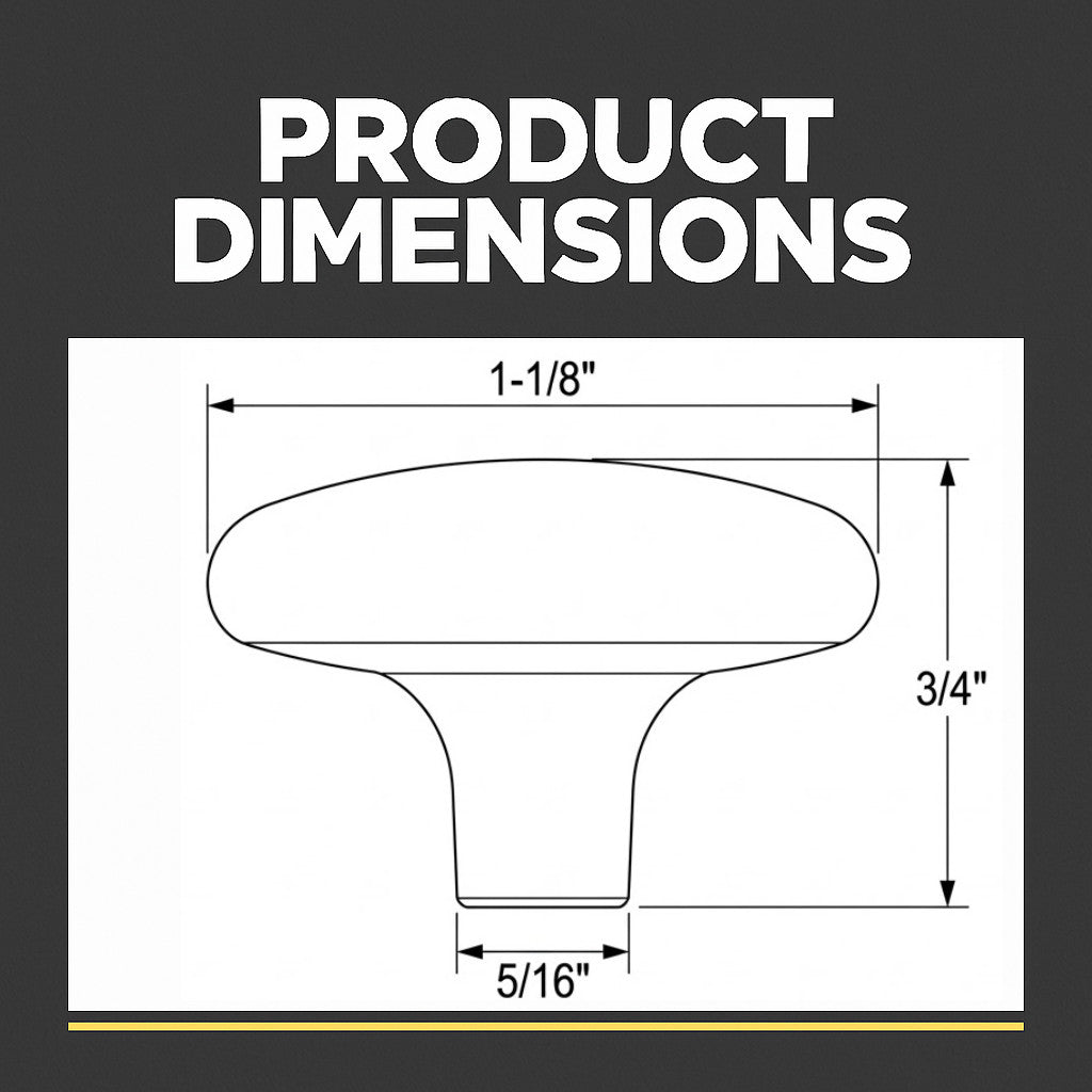 Cosmas 1701FB Flat Black Cabinet Knob