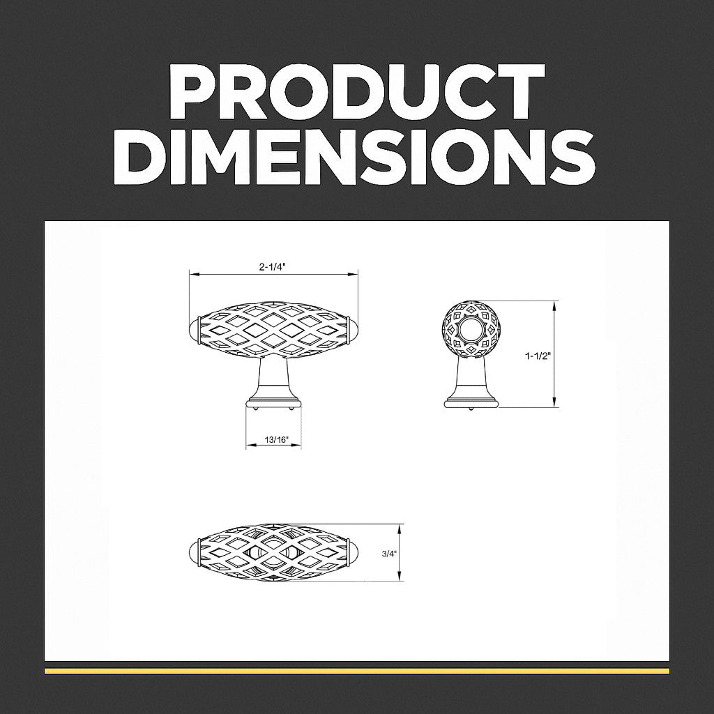 Cosmas 1749FB Flat Black Birdcage Cabinet Knob