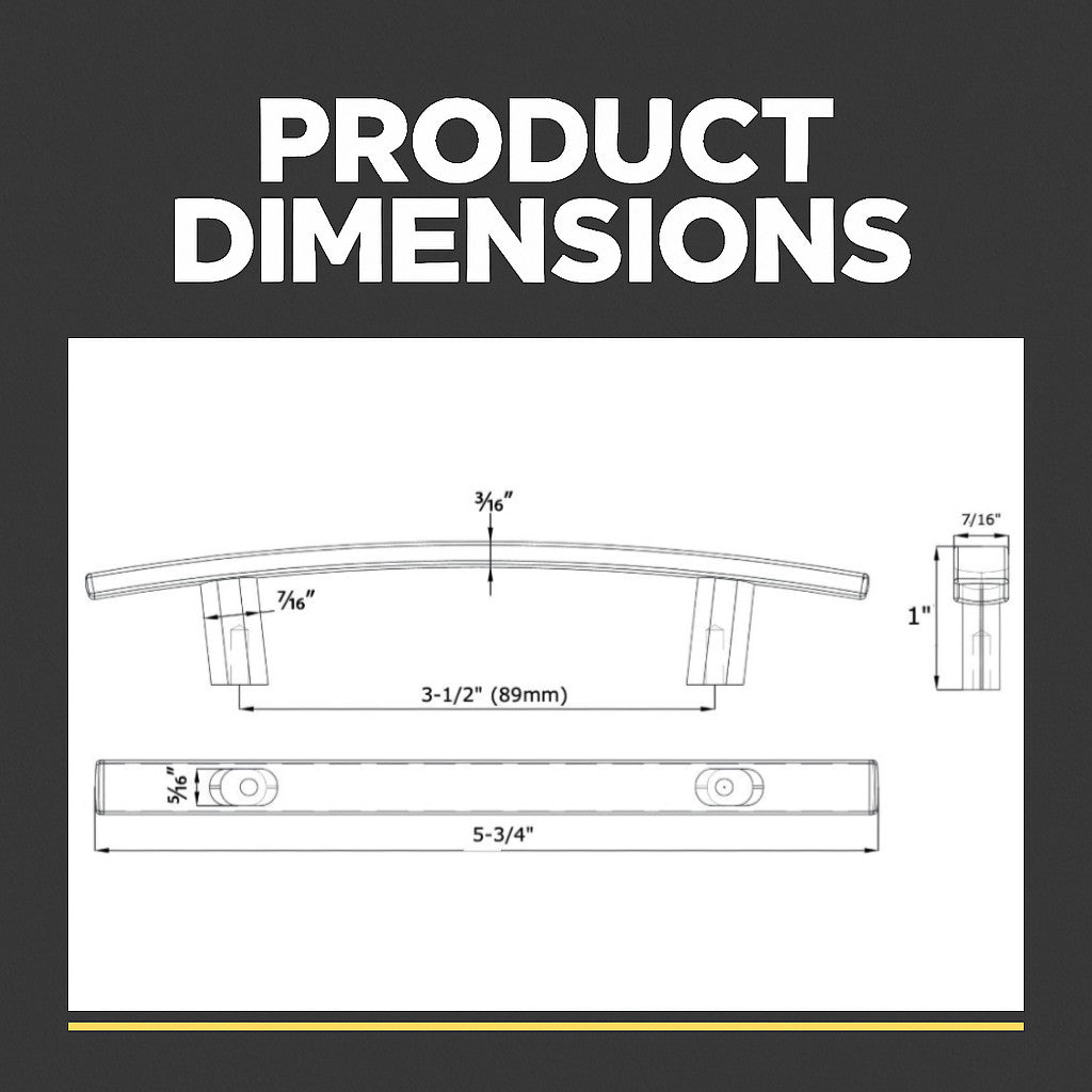 Cosmas 2363-3.5SN Satin Nickel Subtle Arch Cabinet Pull