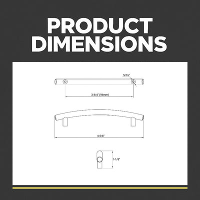Cosmas 2992-96SN Satin Nickel Cabinet Pull