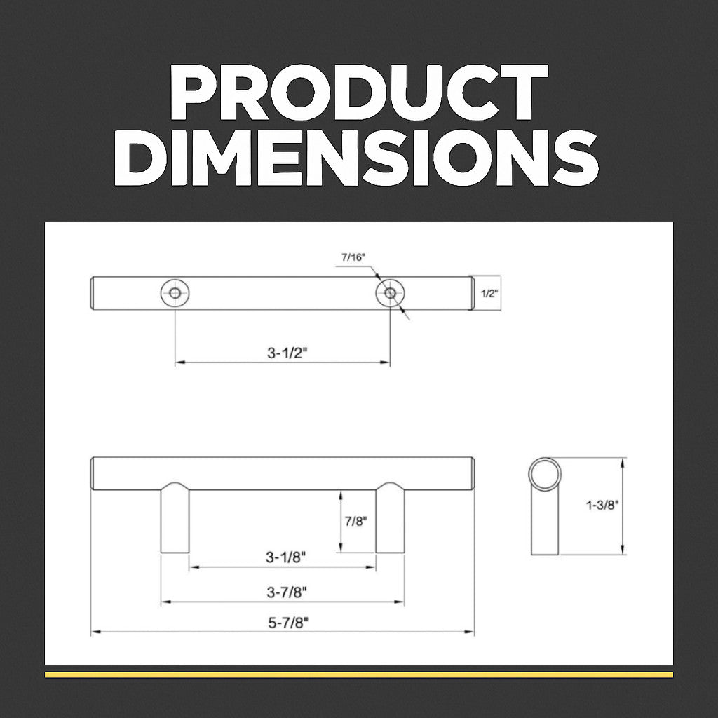 Cosmas 305-3.5ORB Oil Rubbed Bronze Euro Style Bar Pull