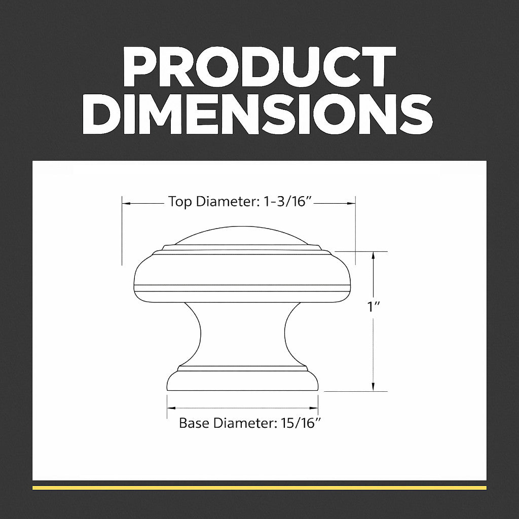 Cosmas 3317FB Flat Black Cabinet Knob