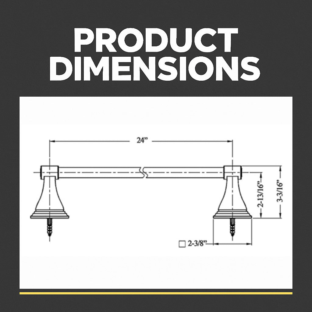 400 Series Satin Nickel 24" Towel Bar