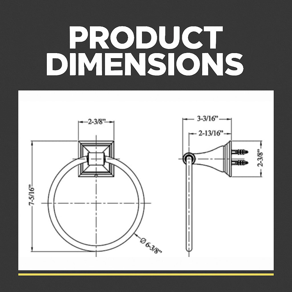 400 Series Satin Nickel Towel Ring