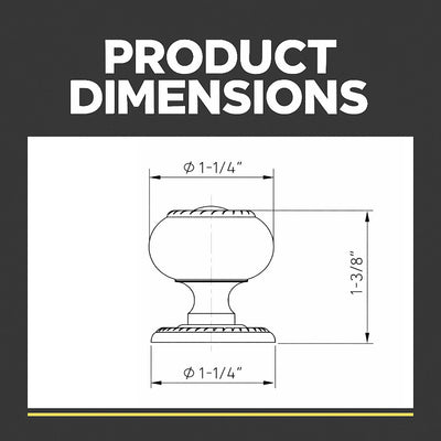 Cosmas 4040FB Flat Black Cabinet Knob and Backplate