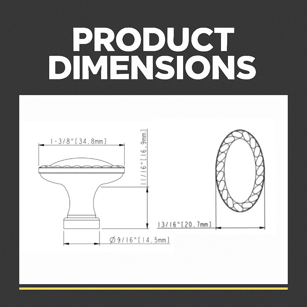 Cosmas 4116AS Antique Silver Oblong Rope Cabinet Knob