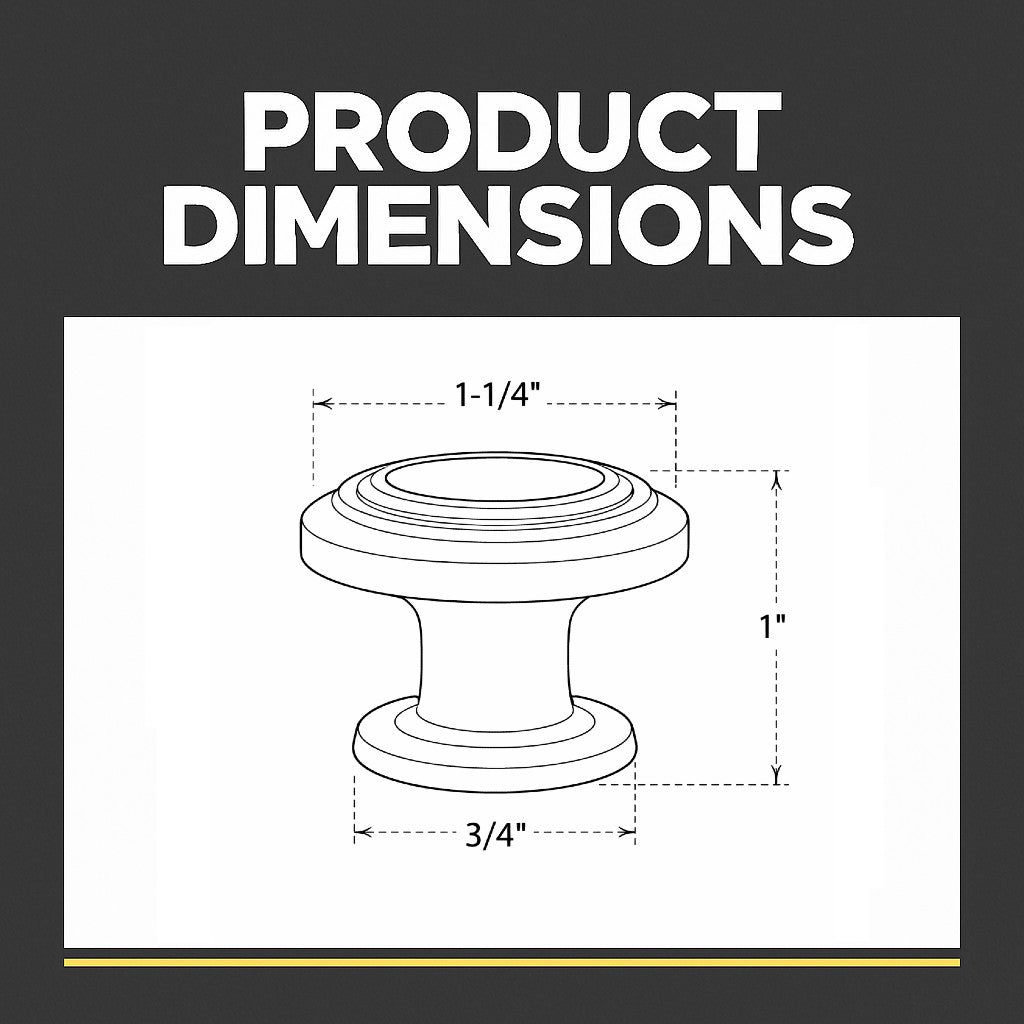 Cosmas 4122FB Flat Black Ring Cabinet Knob