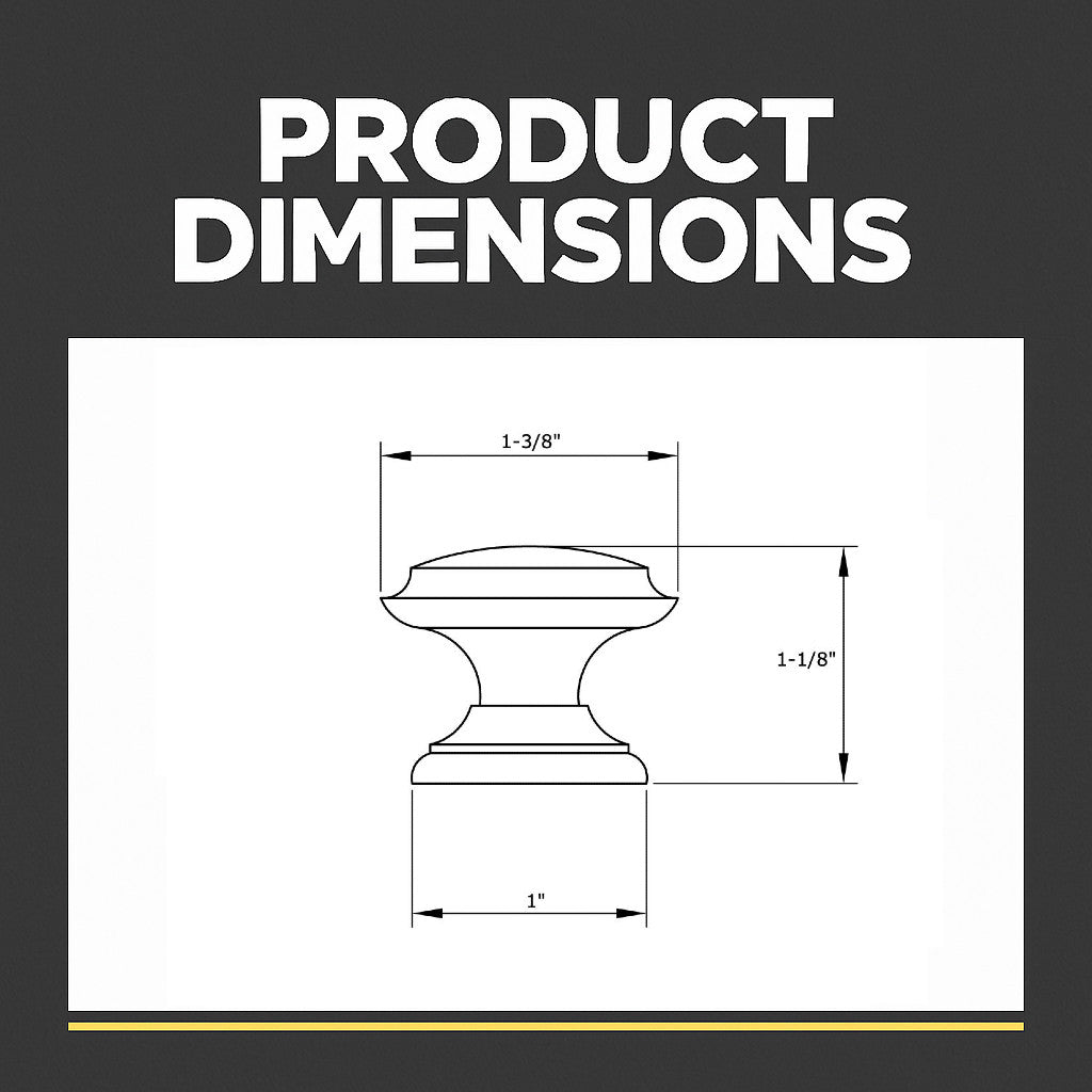 Cosmas 4251FB Flat Black Cabinet Knob