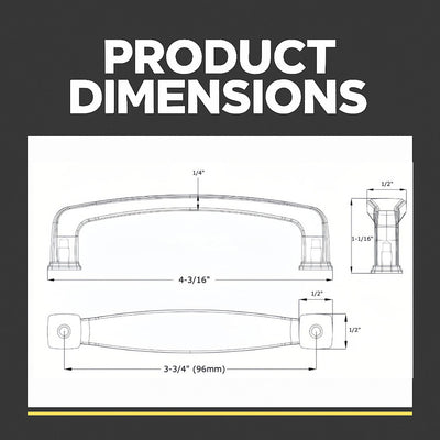 Cosmas 4392FB Flat Black Cabinet Pull