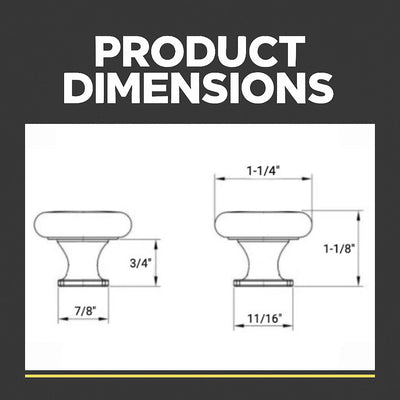 Cosmas 4395FB Flat Black Cabinet Knob
