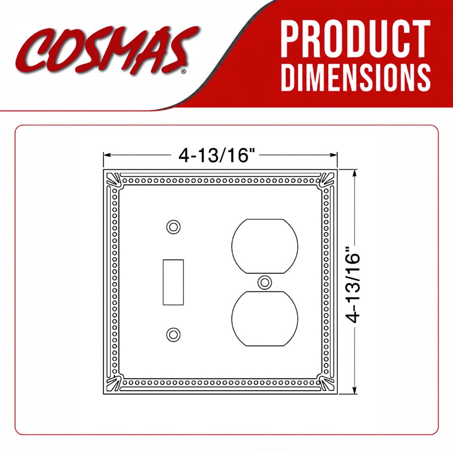 Cosmas 44059-ORB Oil Rubbed Bronze Single Toggle / Duplex Combo
