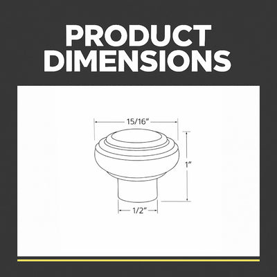 Cosmas 4582FB Flat Black Cabinet Knob