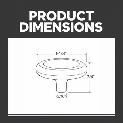 Cosmas 4623FB Flat Black Cabinet Knob