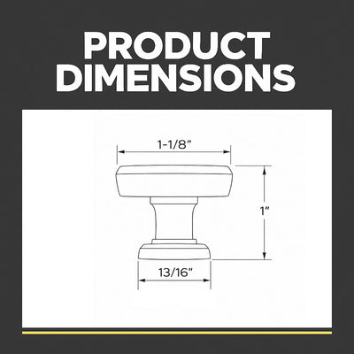 Cosmas 5232FB Flat Black Square Contemporary Cabinet Knob