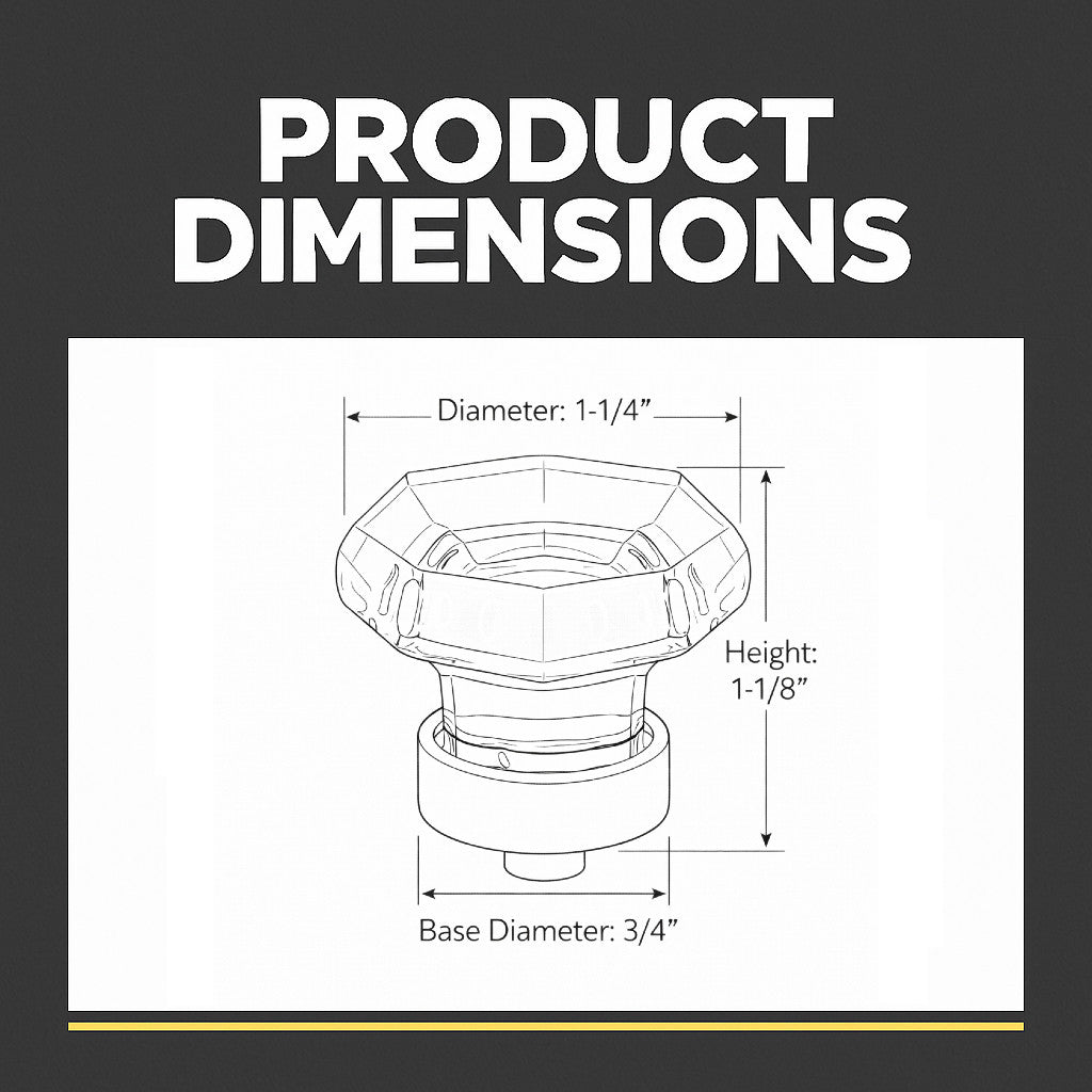 Cosmas 5268FB-C Flat Black &amp; Clear Glass Cabinet Knob