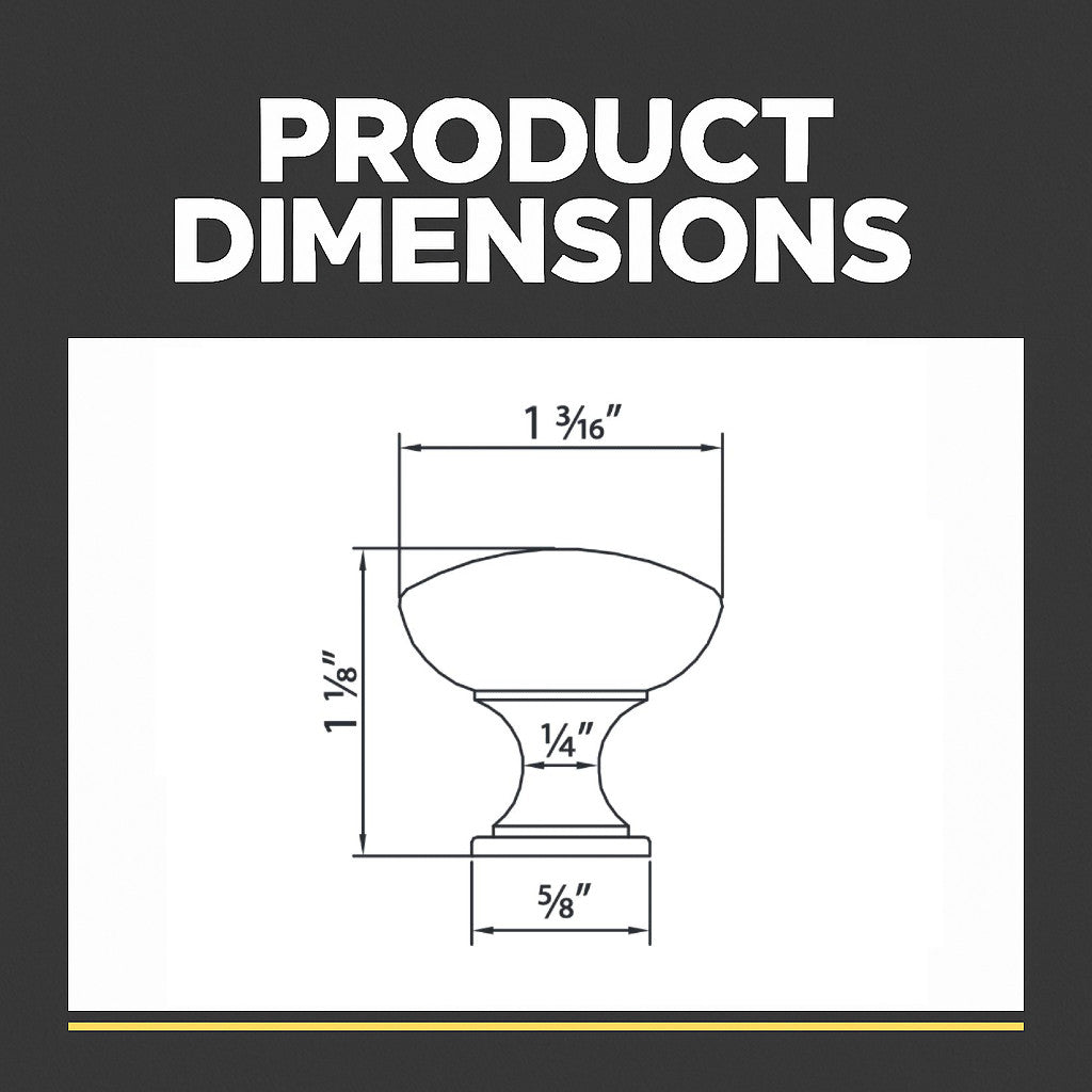 Cosmas 5305FB Flat Black Round Cabinet Knob