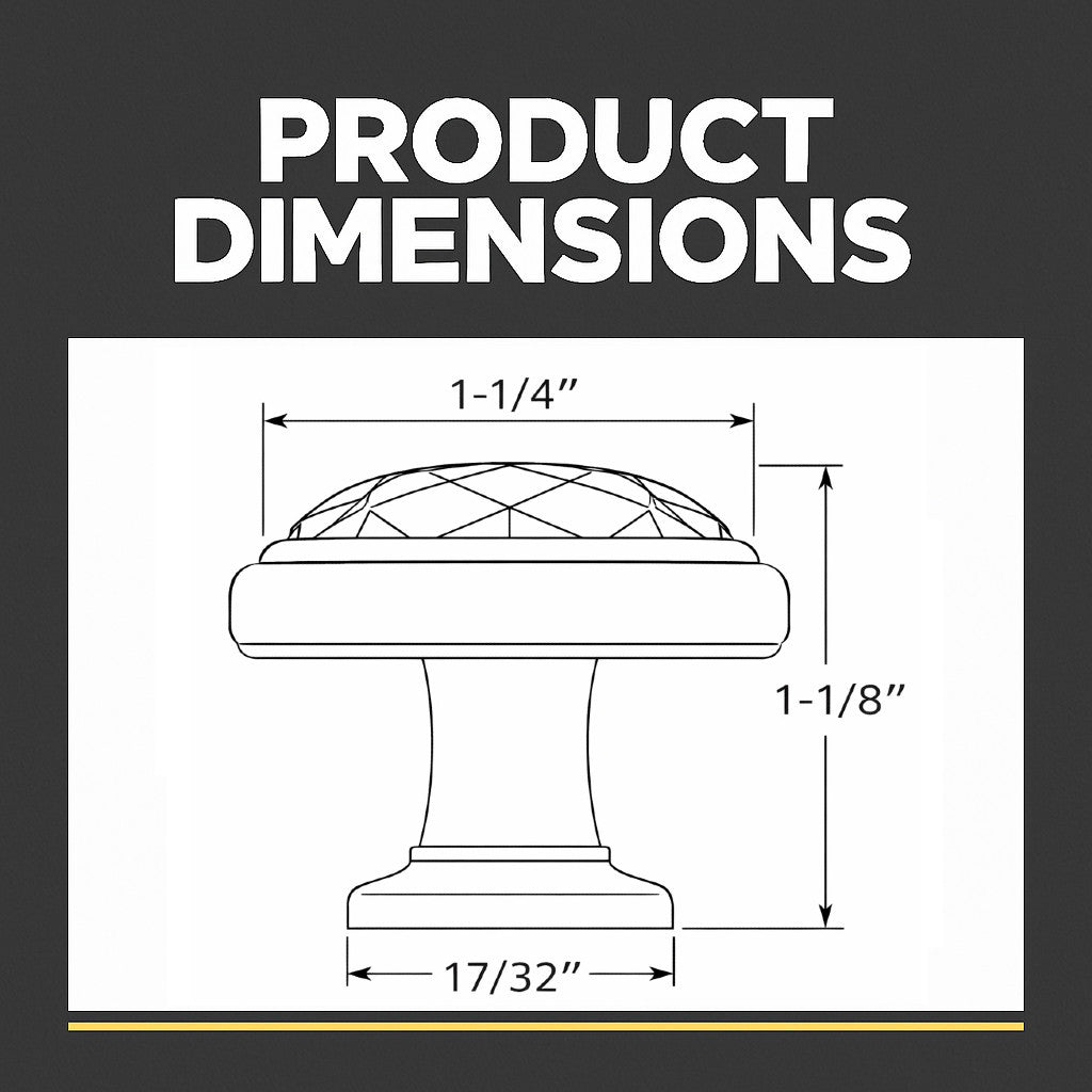 Cosmas 5317SN-C Satin Nickel &amp; Clear Glass Round Cabinet Knob