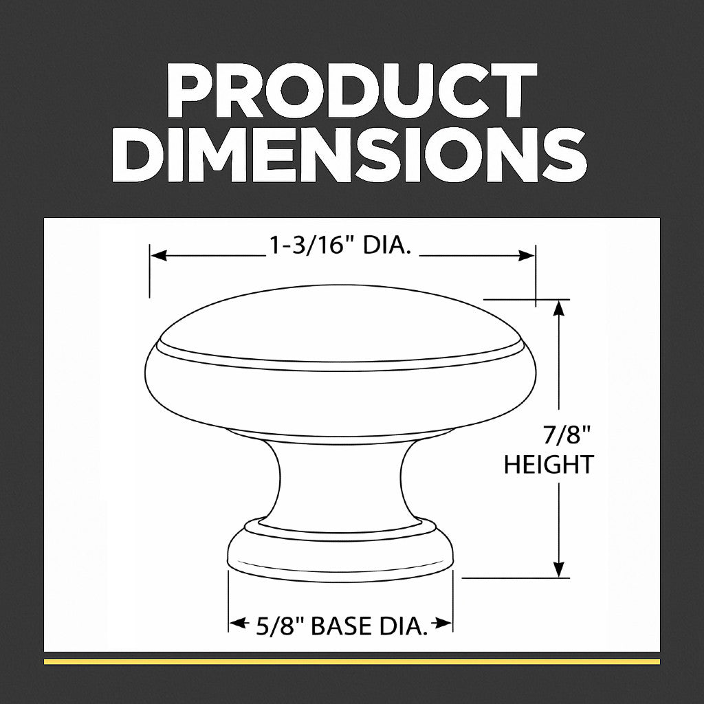 Cosmas 5422FB Flat Black Cabinet Knob