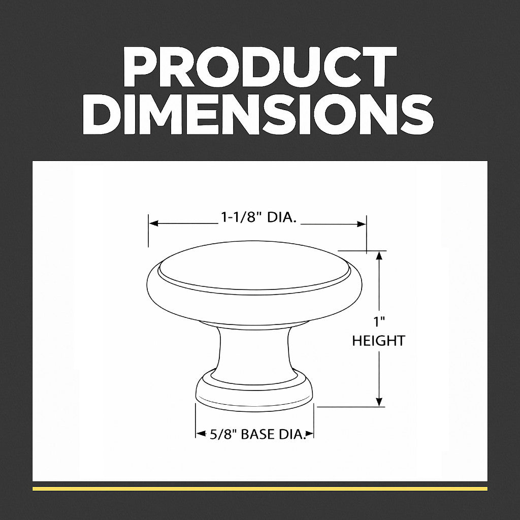 Cosmas 5982FB Flat Black Cabinet Knob